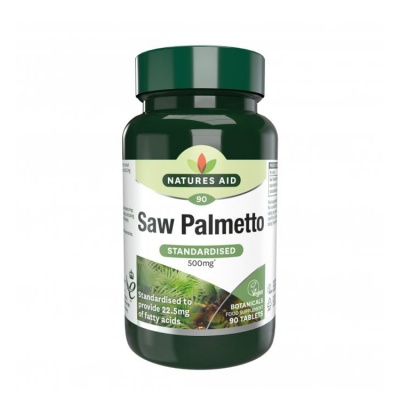 Natures Aid Saw Palmetto 500mg 90 tabs